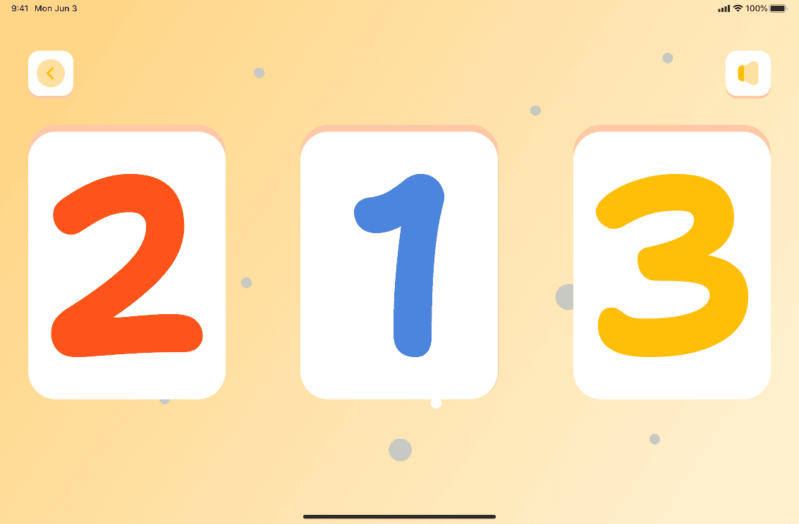 Interactive number game in Learnimals for preschoolers